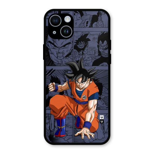 Goku Manga Art Metal Back Case for iPhone 14