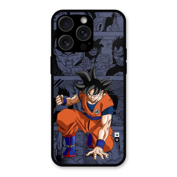 Goku Manga Art Metal Back Case for iPhone 15 Pro Max