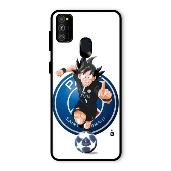 Goku Playing Goku Glass Back Case for Galaxy M21