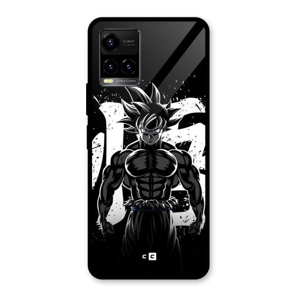 Goku Unleashed Power Glass Back Case for Vivo Y21G