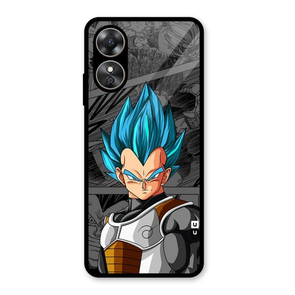 Goku Vegeta Art Glass Back Case for Oppo A17