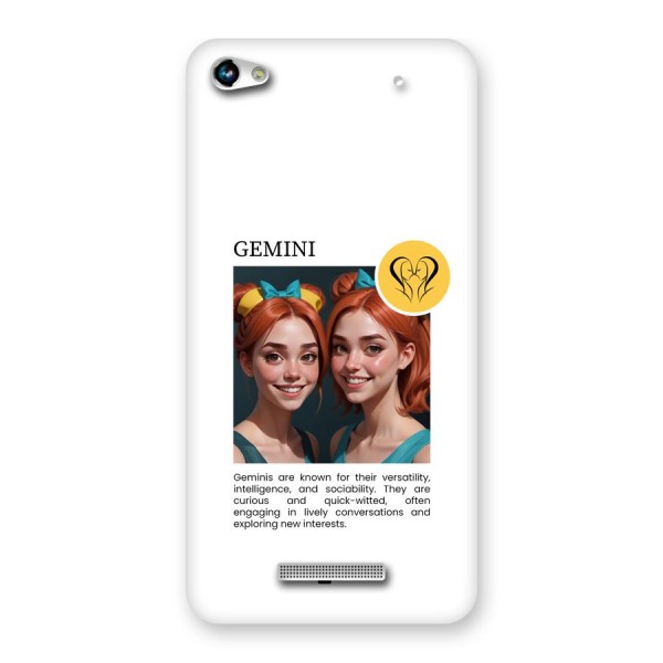 Golden Gemini Back Case for Canvas Hue 2 A316