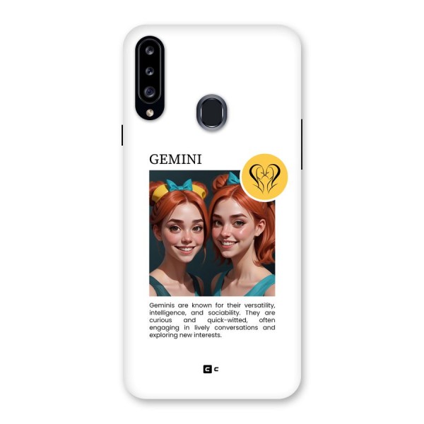 Golden Gemini Back Case for Galaxy A20s