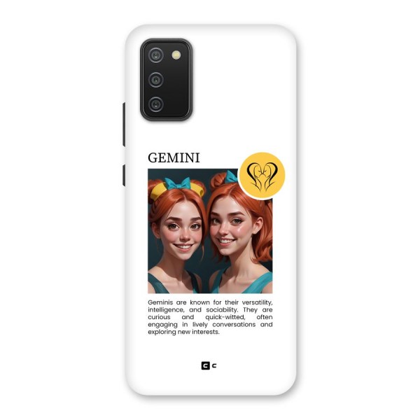 Golden Gemini Back Case for Galaxy F02s