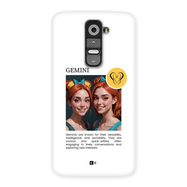 Golden Gemini Back Case for LG G2