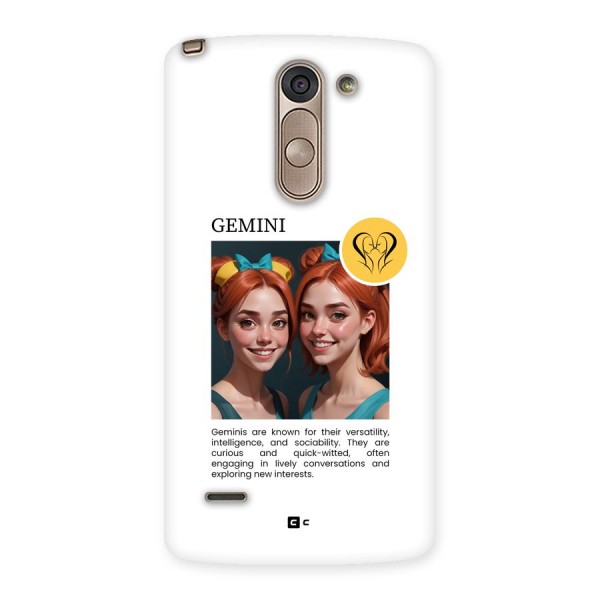 Golden Gemini Back Case for LG G3 Stylus