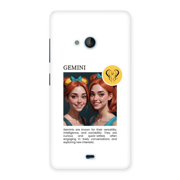 Golden Gemini Back Case for Lumia 540