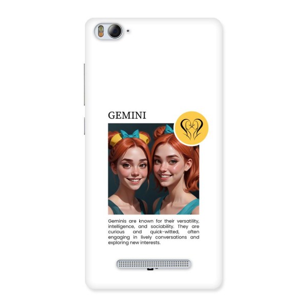 Golden Gemini Back Case for Mi4i