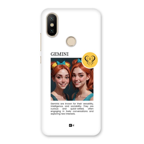 Golden Gemini Back Case for Mi A2