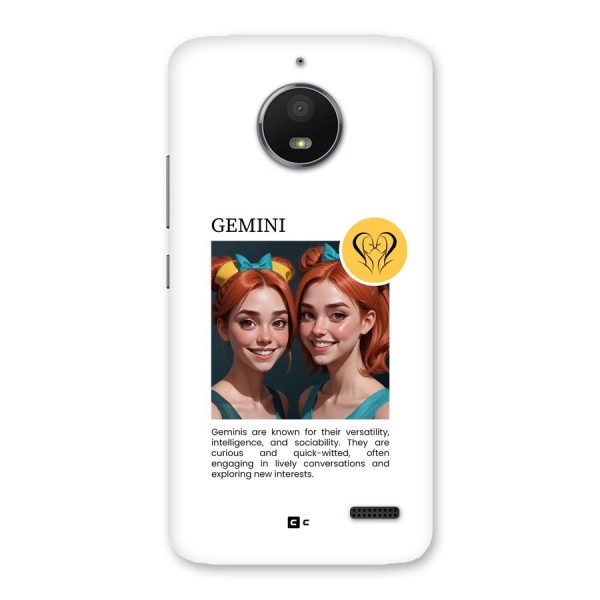 Golden Gemini Back Case for Moto E4