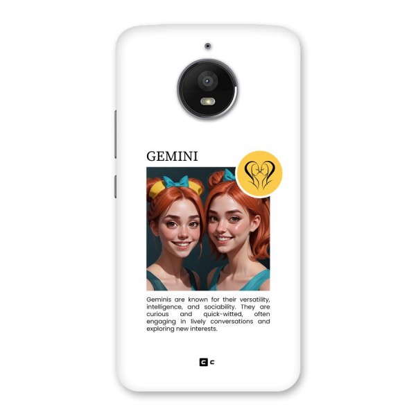 Golden Gemini Back Case for Moto E4 Plus