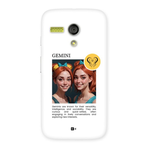 Golden Gemini Back Case for Moto G