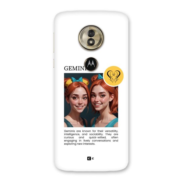 Golden Gemini Back Case for Moto G6 Play