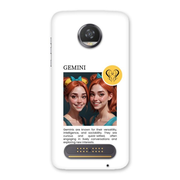 Golden Gemini Back Case for Moto Z2 Play