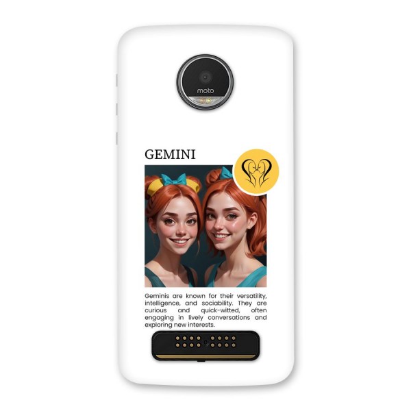 Golden Gemini Back Case for Moto Z Play