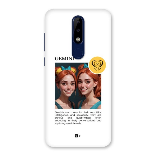 Golden Gemini Back Case for Nokia 5.1 Plus