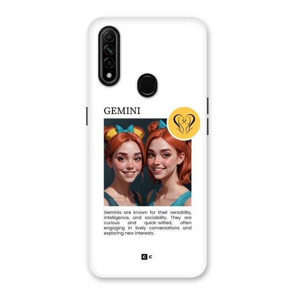 Golden Gemini Back Case for Oppo A31