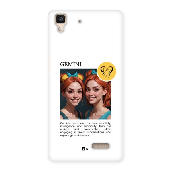 Golden Gemini Back Case for Oppo R7