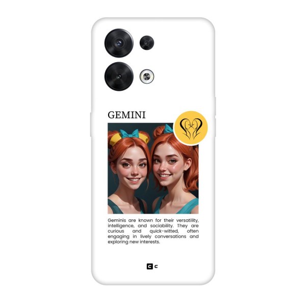 Golden Gemini Back Case for Oppo Reno8 5G