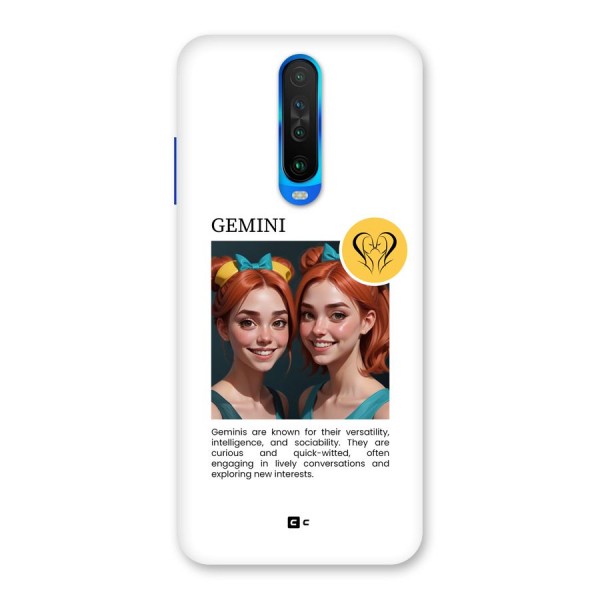 Golden Gemini Back Case for Poco X2