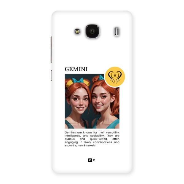 Golden Gemini Back Case for Redmi 2s