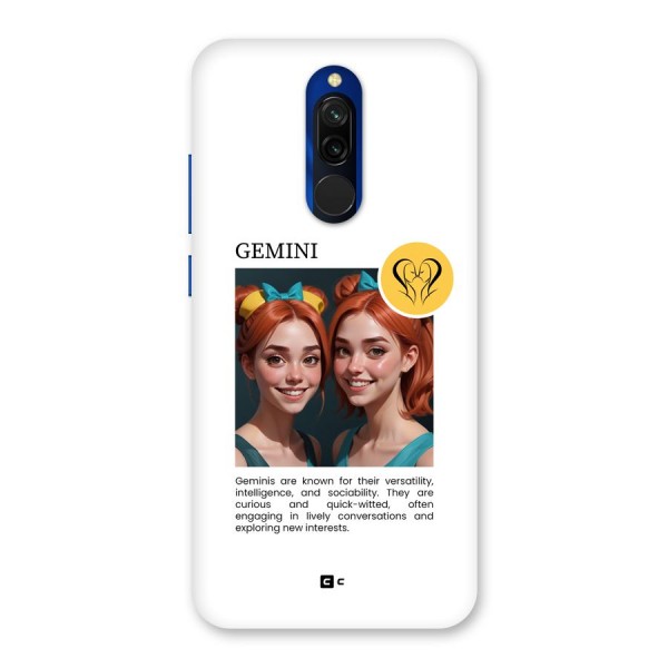 Golden Gemini Back Case for Redmi 8