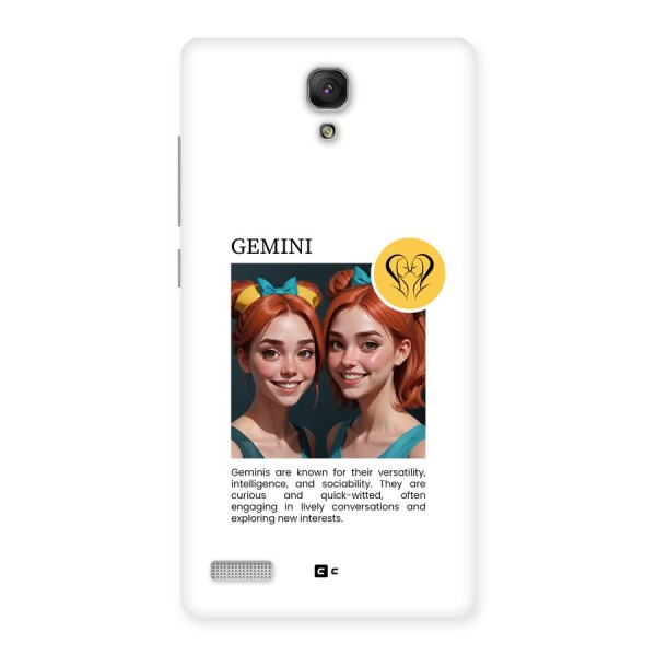 Golden Gemini Back Case for Redmi Note