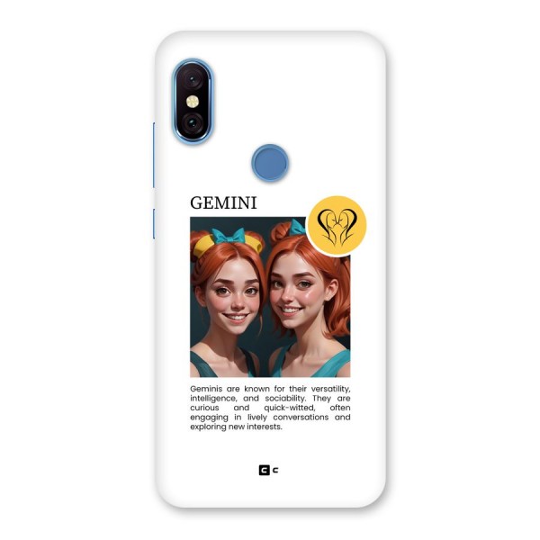 Golden Gemini Back Case for Redmi Note 6 Pro