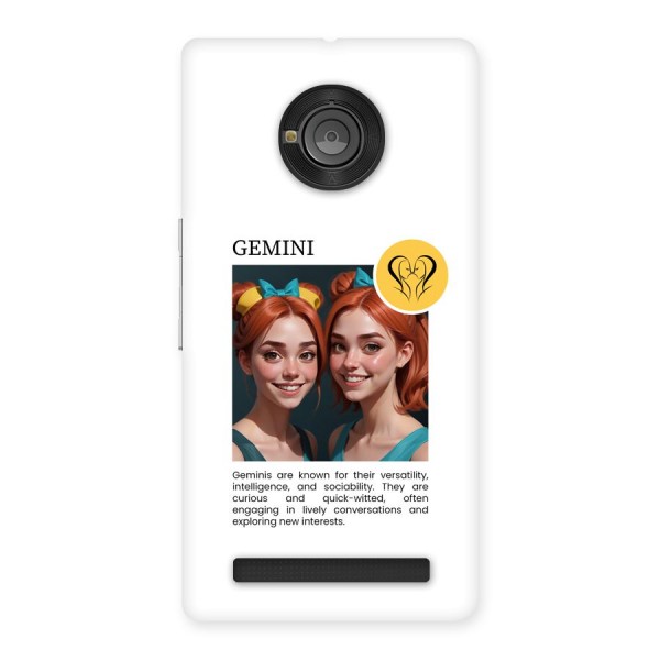 Golden Gemini Back Case for Yuphoria