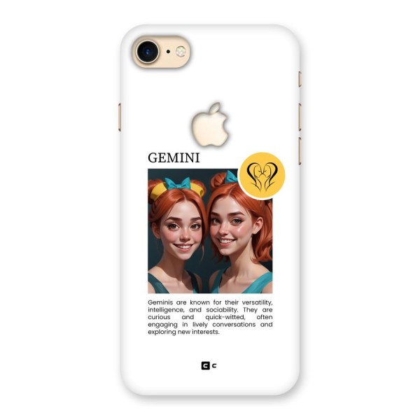 Golden Gemini Back Case for iPhone 7 Apple Cut