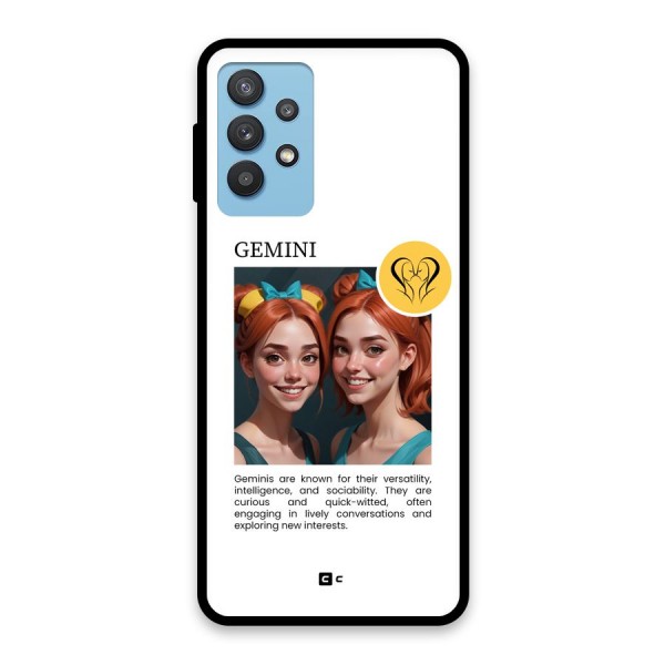 Golden Gemini Glass Back Case for Galaxy M32 5G