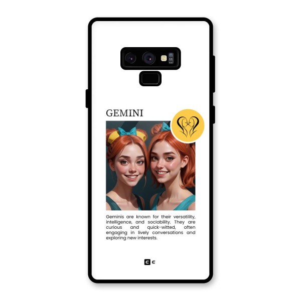 Golden Gemini Glass Back Case for Galaxy Note 9