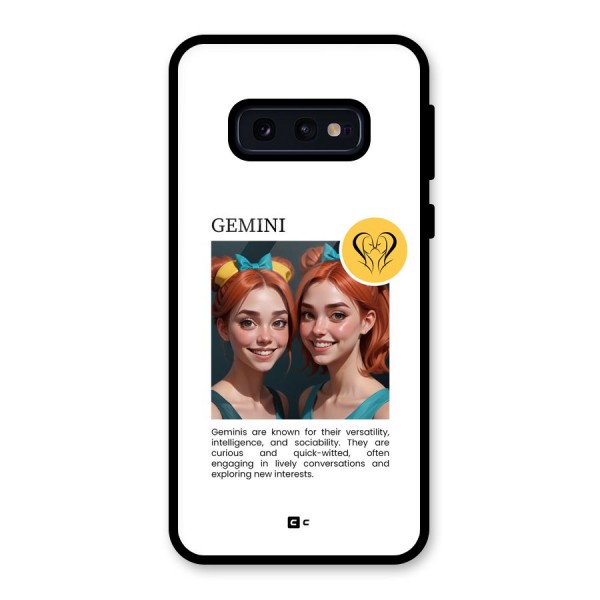 Golden Gemini Glass Back Case for Galaxy S10e