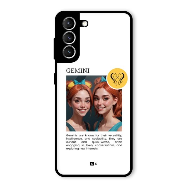 Golden Gemini Glass Back Case for Galaxy S21 5G