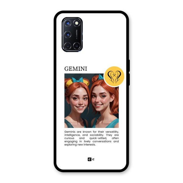 Golden Gemini Glass Back Case for Oppo A52