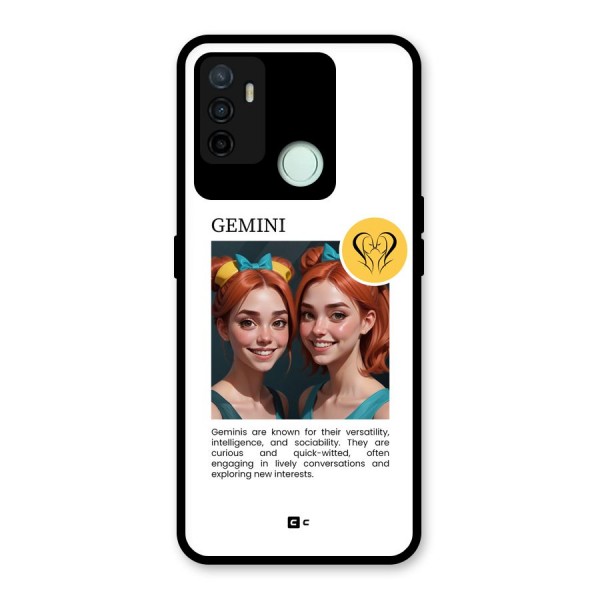 Golden Gemini Glass Back Case for Oppo A53