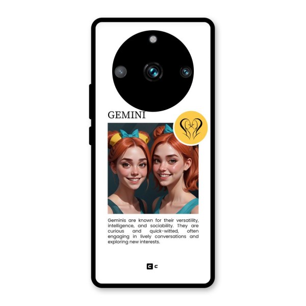 Golden Gemini Glass Back Case for Realme 11 Pro