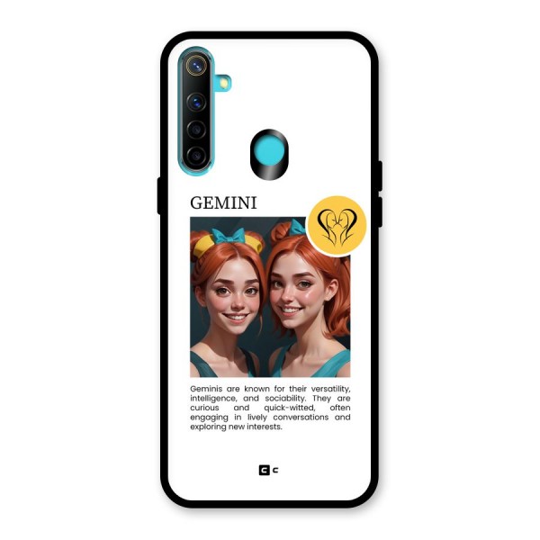 Golden Gemini Glass Back Case for Realme 5