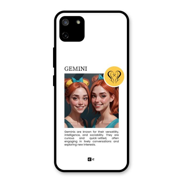 Golden Gemini Glass Back Case for Realme C11