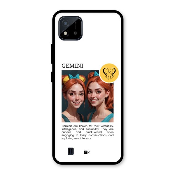 Golden Gemini Glass Back Case for Realme C11 2021