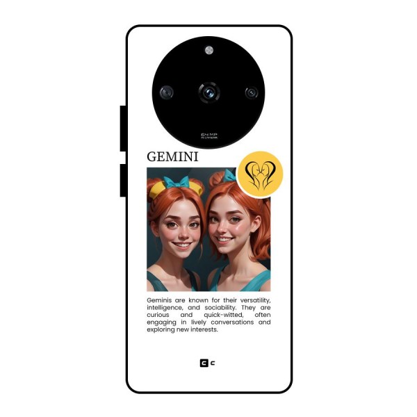 Golden Gemini Glass Back Case for Realme Narzo 60 5G