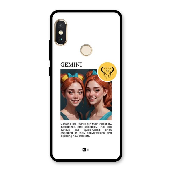 Golden Gemini Glass Back Case for Redmi Note 5 Pro