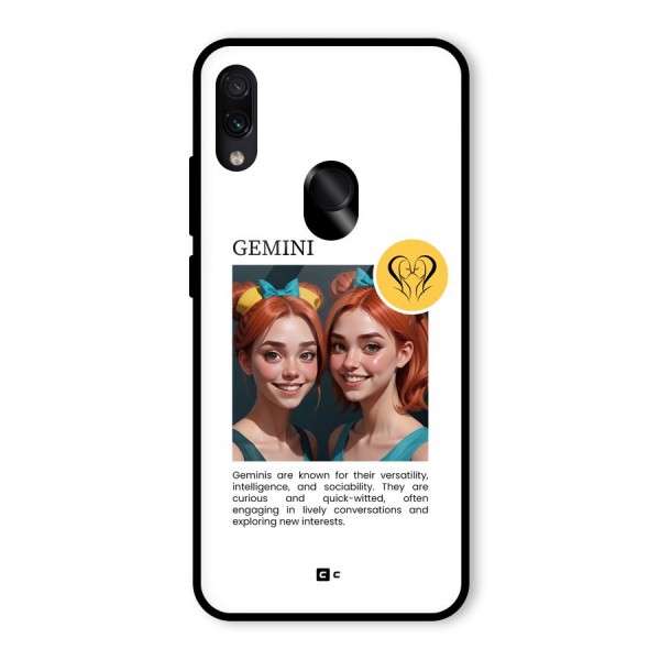 Golden Gemini Glass Back Case for Redmi Note 7