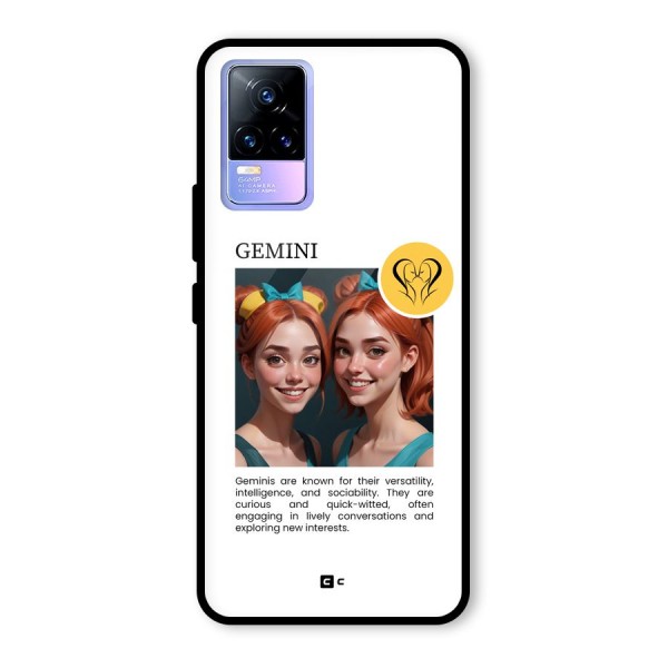 Golden Gemini Glass Back Case for Vivo Y73