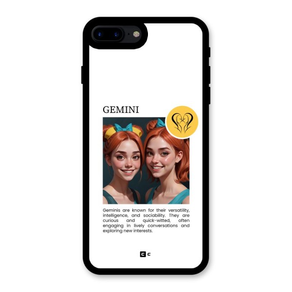 Golden Gemini Glass Back Case for iPhone 7 Plus