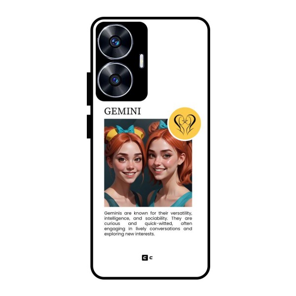 Golden Gemini Glass Back Case for realme C55