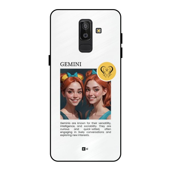 Golden Gemini Metal Back Case for Galaxy J8