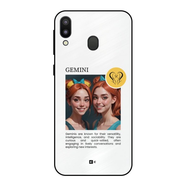 Golden Gemini Metal Back Case for Galaxy M20