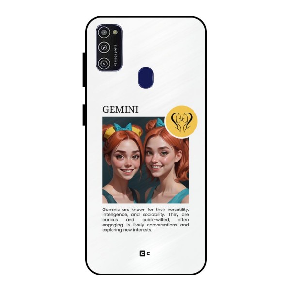 Golden Gemini Metal Back Case for Galaxy M21