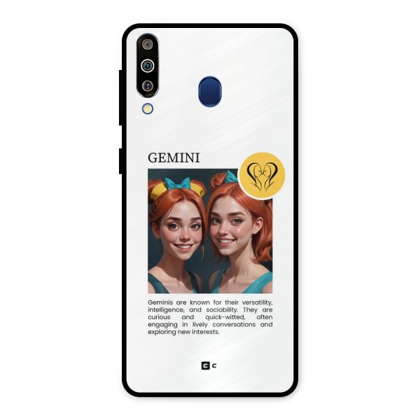 Golden Gemini Metal Back Case for Galaxy M30